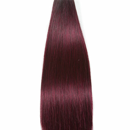 Burgundy 4x4 Hair Bundles With Closure