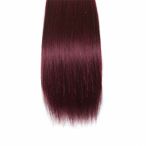 Burgundy 4x4 Hair Bundles With Closure