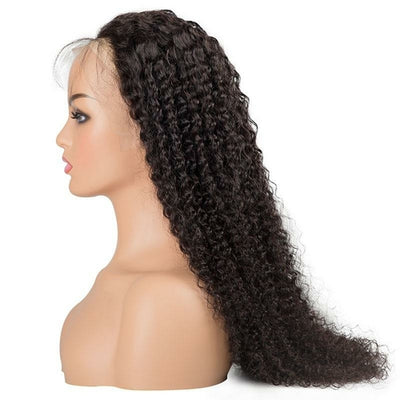 Tight Curl Transparent Lace Front Human Hair Wig