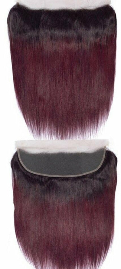 Burgundy 4x4 Hair Bundles With Closure