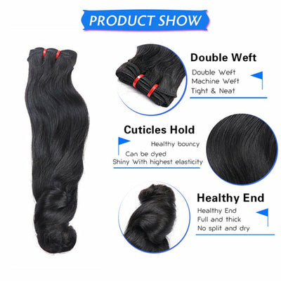 Luxury Brazilian Virgin Hair Bundle Set – Soft, Silky, Natural Finish